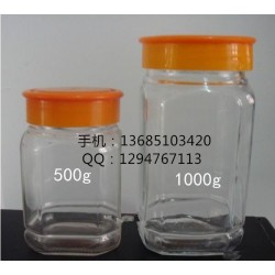 玻璃蜂蜜瓶，八角蜂蜜瓶，密封瓶蓋
