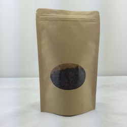 牛皮紙橢圓開窗袋，瓜子、茶葉包裝袋