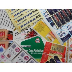 青島廠家生產(chǎn)水轉(zhuǎn)印標簽，熱轉(zhuǎn)印標簽青島雙層雙面標簽