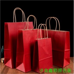 手提袋打包購(gòu)物袋外賣(mài)打包專用紙袋 廠家定做牛皮紙手提袋