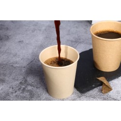 供應出口外貿(mào)一次性紙杯，單層杯8oz